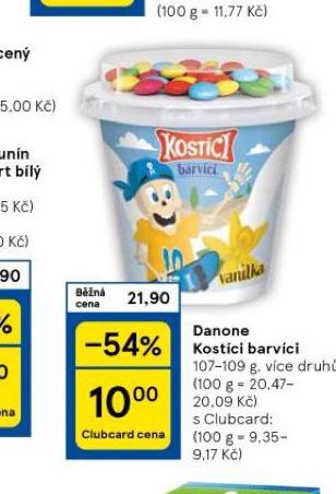 DANONE KOSTCI BARVCI