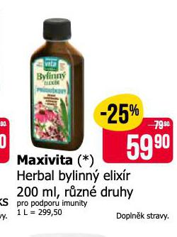 MAXIVITA HERBAL BYLINN ELIXR