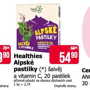 HEALTHIES ALPSK PASTILKY