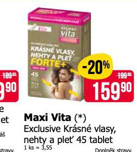 MAXIVITA EXCLUSIVE KRSN VLASY, NEHTY A PLE