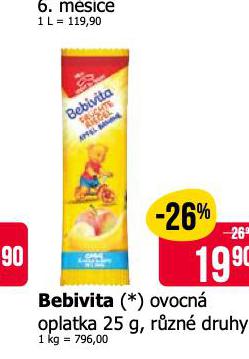 BEBIVITA OVOCN OPLATKA