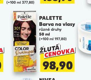 PALETTE BARVA NA VLASY