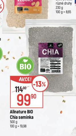 ALLNATURE BIO CHIA SEMNKA