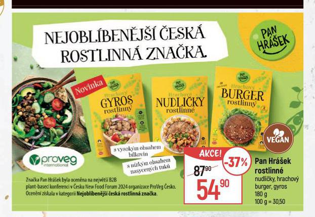 PAN HREK ROSTLINN NUDLIKY, HRACHOV BURGER, GYROS