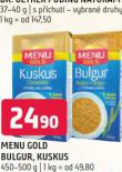 MENU GOLD BULGUR, KUSKUS