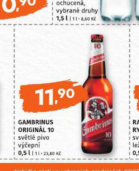 PIVO GAMBRINUS ORIGINL 10