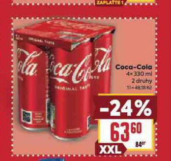 COCA COLA 4 x 330 ml