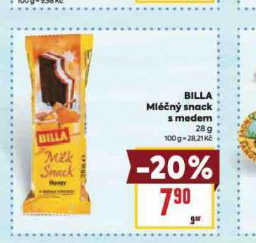 BILLA MLN SNACK S MEDEM