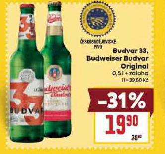 PIVO BUDWEISER BUDVAR ORIGINAL