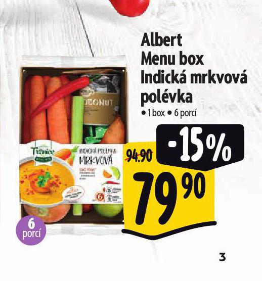 ALBERT MENU BOX INDICK MRKVOV POLVKA