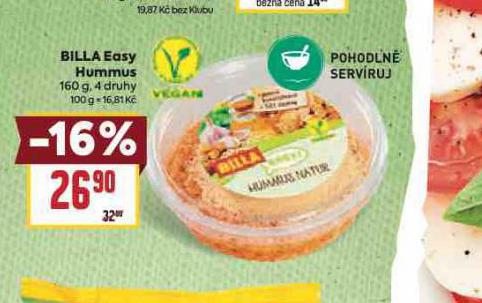 BILLA EASY HUMMUS