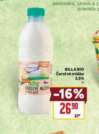 BILLA BIO ERSTV MLKO 3,5%