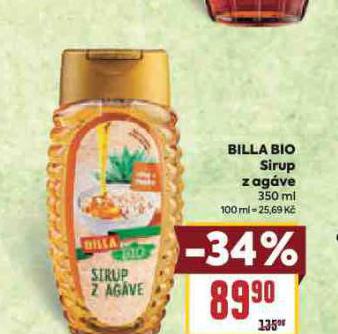 BILLA BIO SIRUP Z AGVE