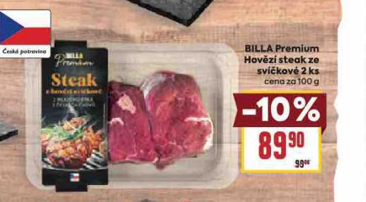 BILLA PREMIUM HOVZ STEAK ZE SVKOV