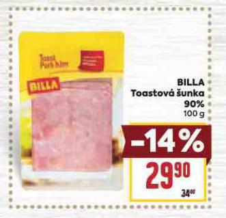 BILLA TOASTOV UNKA 90%