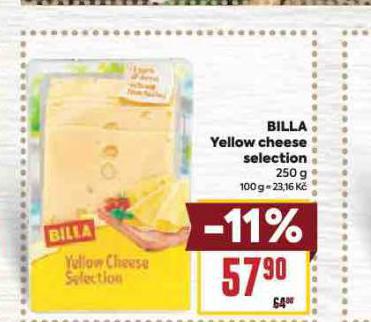 BILLA YELLOW CHEESE SELECTION