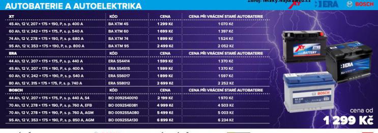 AUTOBATERIE XT 74 Ah