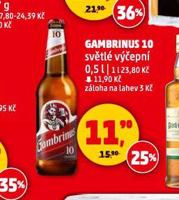 PIVO GAMBRINUS ORIGINL 10