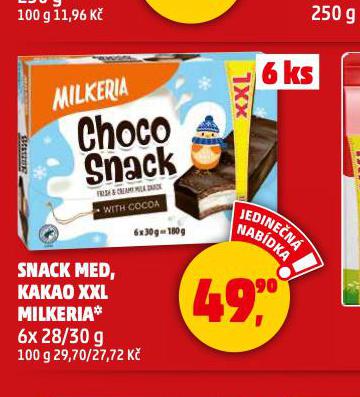 SNACK MED, KAKAO XXL MILKERIA