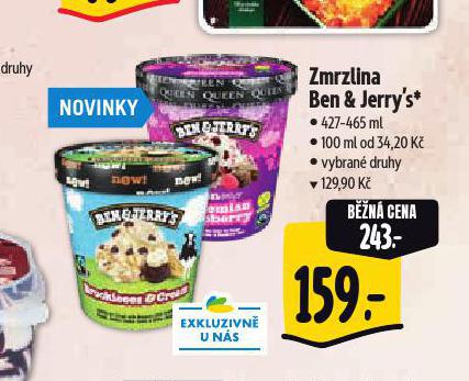 BEN & JERRYS ZMRZLINA