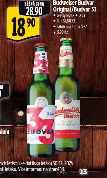 PIVO BUDVAR 33