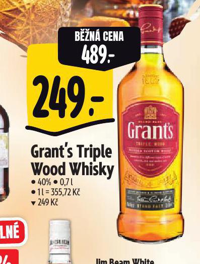 GRANTS TRIPLE WOOD WHISKY