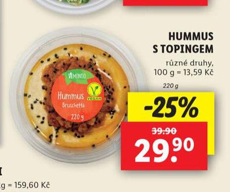 HUMMUS S TOPINGEM