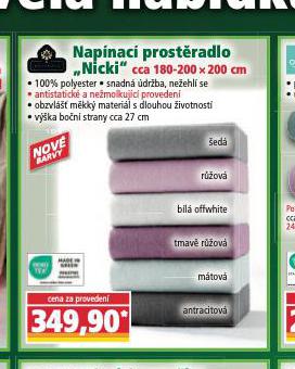 NAPNAC PROSTRADLO 180-200 x 200 CM