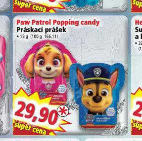 PAW PATROL POPPING CANDY PRSKAC PREK