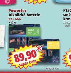 POWERTEC ALKALICK BATERIE