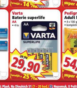 VARTA BATERIE SUPERLIFE