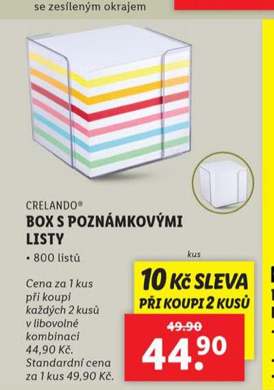 BOX S POZNMKOVMI LISTY