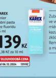 KAREX JUNIOR ZUBN PASTA BEZ FLUORIDU