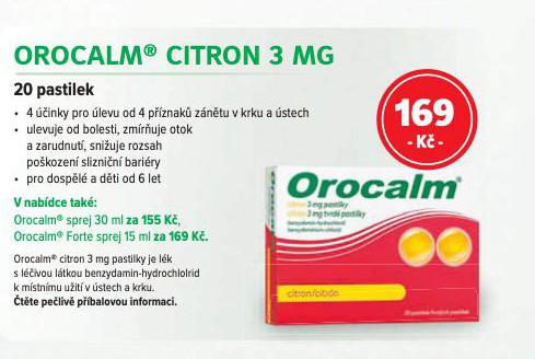 OROCALM CITRON 3 MG