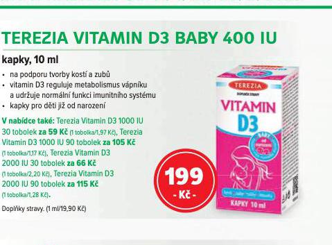 TEREZIA VITAMIN D3 BABY 400 IU