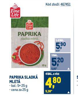 PAPRIKA SLADK MLET