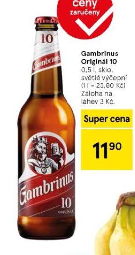 PIVO GAMBRINUS ORIGINL 10