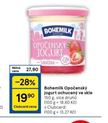 BOHEMILK OPOENSK JOGURT OCHUCEN VE SKLE