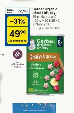 GERBER ORGANIC DTSK KUPKY