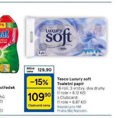 TESCO LUXURY SOFT TOALETN PAPR