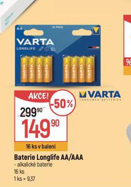 VARTA BATERIE LONGLIFE