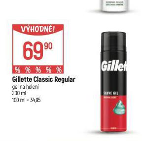 GILLETTE CLASSIC REGULAR GEL NA HOLEN