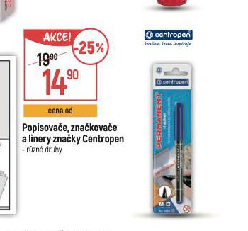 POPISOVAE, ZNAKOVAE A LINERY CENTROPEN