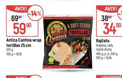 ANTICA CANTINA WRAP TORTILLAS 25 CM