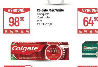 COLGATE MAX WHITE ZUBN PASTA