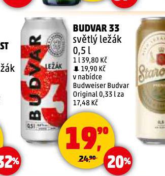 PIVO BUDVAR 33