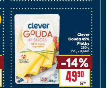 CLEVER GOUDA 45% PLTKY