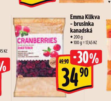 EMMA KLIKVA BRUSINKA KANADSK