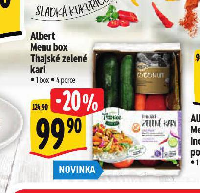 MENU BOX THAJSK ZELEN KARI