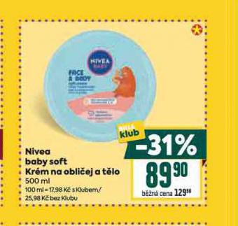 NIVEA BABY SOFT KRM NA OBLIEJ A TLO